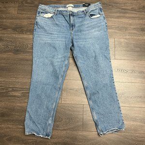 Abercrombie & Fitch Mid-Rise Straight Leg Curve-Love Jean Plus Size 22L  NWT